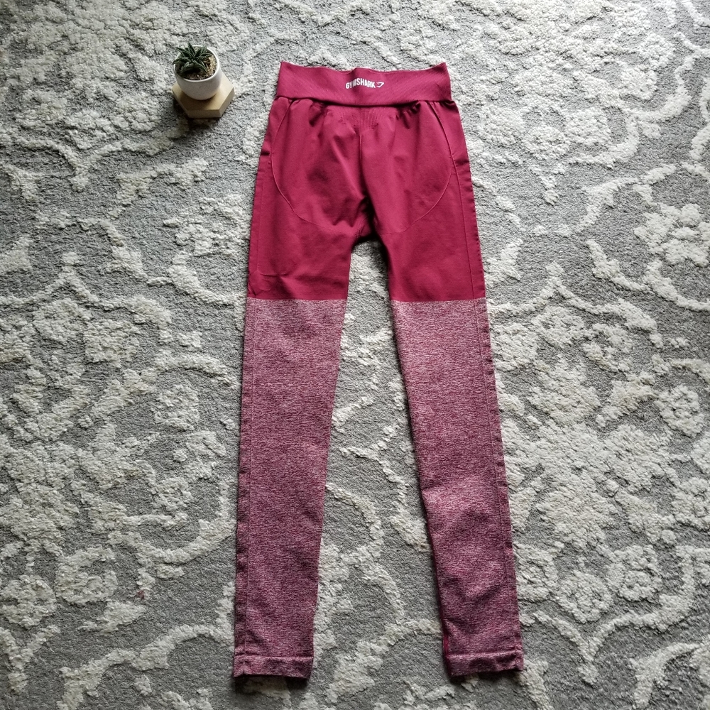 Gymshark Two Tone Seamless Beet Tights Leggings XS